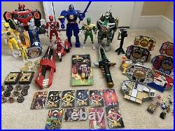 Power Rangers Bandai Vintage Toy Lot Action Figures, Weapons, Megazord, More
