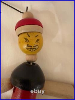 RARE 1930's Jaymar Chinaman Ling Wee Wooden Jointed Figure Wood Toy