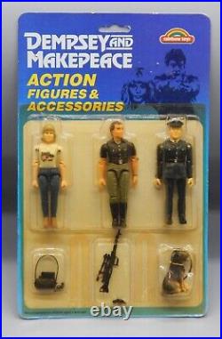 RARE 1984 vintage Rainbow Toys DEMPSEY AND MAKEPEACE action figure set MOC toy