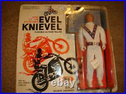 RARE 3 SET Evel Knievel Action Figure Doll, white, red, blue mint on CARD NRFB