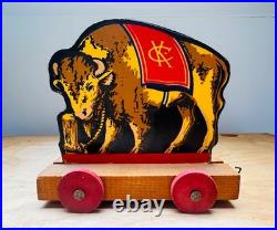 RARE ArtColor Kiddie Circus with 4 Figures (Clown, Camel, Bison, & Elephant)