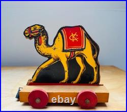 RARE ArtColor Kiddie Circus with 4 Figures (Clown, Camel, Bison, & Elephant)