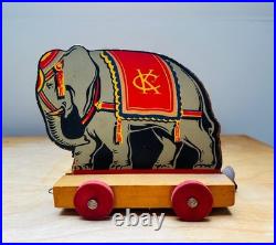 RARE ArtColor Kiddie Circus with 4 Figures (Clown, Camel, Bison, & Elephant)