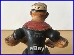 RARE HUBLEY cast iron POPEYE patrol motorcycle rider figure 1930s vintage toy