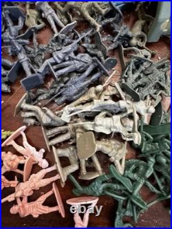 RARE Huge Mixed Lot of Vintage Plastic Army Men Soldiers & Accessories