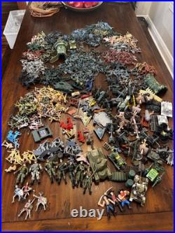 RARE Huge Mixed Lot of Vintage Plastic Army Men Soldiers & Accessories