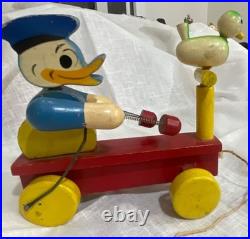 RARE ORIGINAL Vintage Wooden Donald Duck, made in Occupied Japan by JayMar Toys