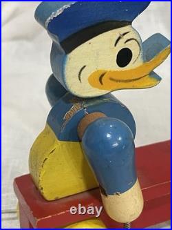 RARE ORIGINAL Vintage Wooden Donald Duck, made in Occupied Japan by JayMar Toys