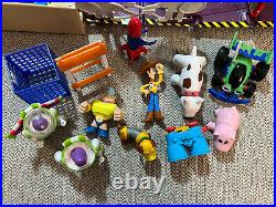 RARE VINTAGE Disney Pixar Toy Story Wagon Wheel Playset & Figures Toy Lot