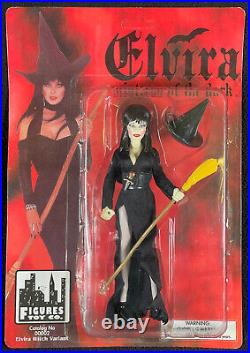 RARE VINTAGE Figures Toy Co #001, #002, #003 Elvira Action Figures UNPUNCHED MIP