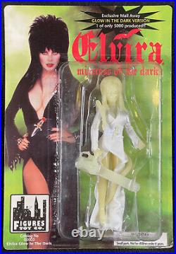 RARE VINTAGE Figures Toy Co #001, #002, #003 Elvira Action Figures UNPUNCHED MIP