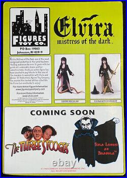 RARE VINTAGE Figures Toy Co #001, #002, #003 Elvira Action Figures UNPUNCHED MIP