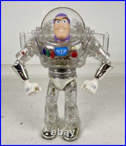 RARE Vintage Toy Story Interstellar Buzz Lightyear Clear/Chrome Thinkway
