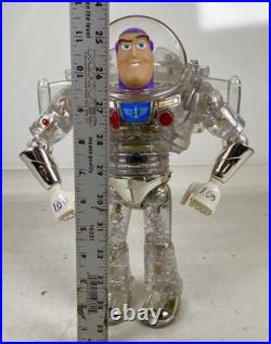 RARE Vintage Toy Story Interstellar Buzz Lightyear Clear/Chrome Thinkway