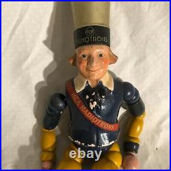 RCA RADIOTRONS JOINTED WOODEN ADVERTISING FIGURE The Selling Fool