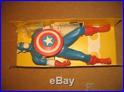 REMCO CAPTAIN AMERICA 12 inch action figure toy in original package/ box vintage