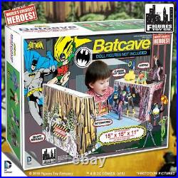 RETIRED 2015 Figures Toy Co. Vintage Style Mego 8 Figure Batman BATCAVE DC New