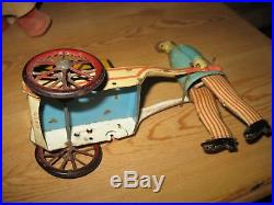 Rare 1910 Railway Luggage Porter Tinplate Figure Germany Antique Tin Toy Trains