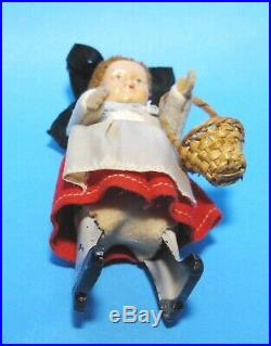 Rare 1933 Schuco 979/8 Black Forest Girl withBasket Wind-Up Toy Figure/Tanz-Figur