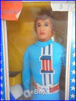 Rare 1976 Ideal Evel Knievel Flexible Action Figure Mint In Box NOS & Coin