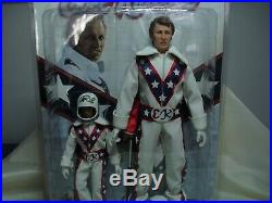 Rare L. E. EVEL KNIEVEL 12 & 8 Action Figure Set #17/100 Figure Toy Company