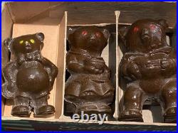 Rare Lansing Slik Toys Slik-Ite Goldilocks & 3 Bears Composition Figures in Box