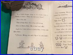 Rare Lansing Slik Toys Slik-Ite Goldilocks & 3 Bears Composition Figures in Box