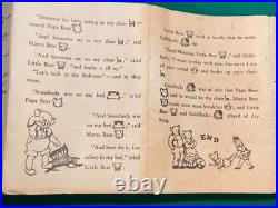 Rare Lansing Slik Toys Slik-Ite Goldilocks & 3 Bears Composition Figures in Box