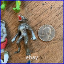 Rare Vintage 1970s Monster Movie Mini Figures by K Toys Lot of 12