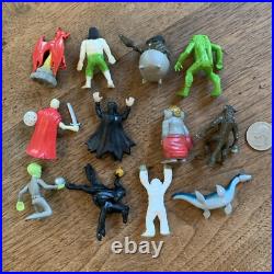 Rare Vintage 1970s Monster Movie Mini Figures by K Toys Lot of 12