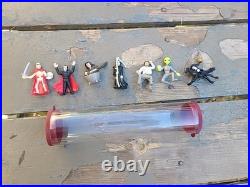 Rare Vintage 1970s Monster Movie Mini Figures by K Toys Lot of 9 with Tube