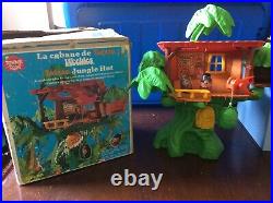 Rare Vintage 1976 Hasbro Weebles Tarzan Jungle Hut Near Complete with Box Figures