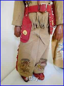 Rare! Vintage 20 Lone Ranger & Tonto Composition Figures Dolls All Original