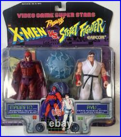 Rare Vintage'97 TOY BIZ X-Men VS Street Fighter Magneto Ryu Figures Sealed 50Q Rare Vintage'97 TOY BIZ X-Men VS Street Fighter Magneto Ryu Figures Sealed 50Q
