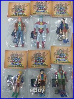 Rare Vintage Captain Planet & The Planeteers With Rings Action Figures Lot Of 8
