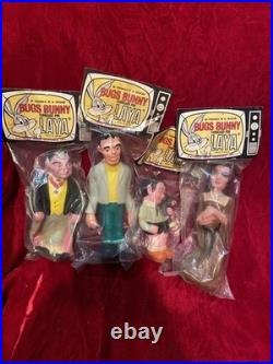 Rare Vintage Munsters Squeak Squeeze Rubber Dolls (4)-Bugs Bunny LAYA Spain. New