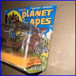 Rare Vintage Planet Of The Apes Ahi Friction Powered Prison Wagon Toy Set