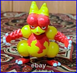Rare Vintage Tomy Magmar Pokemon Figure CGTSJ Authentic Toy PVC Red & Yellow