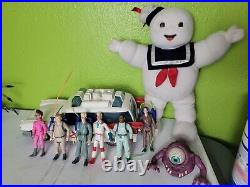 Real Ghostbusters Action Figure Lot 1980s Vintage Vtg Ecto 1 Stay Puft Plush