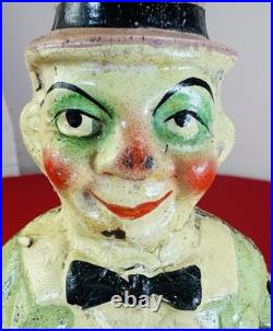 Rolly Dolly Roly Poly 1910 Germany toy paper mache Dapper Clown Rare Antique