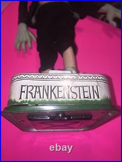 Rosko Frankenstein Monster Funny 1950-1960 Vintage Action Tin Toy Used