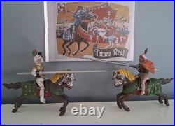 Royal Tournament medieval knights, Real Tournament REAMSA 1955, Vintage toy figures