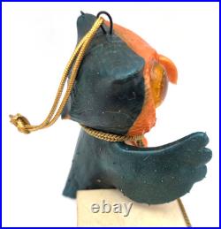Russ Berrie Twiggy Oily Jiggler Owl 1960s Rubber Figure W Alpha Theta Booklt VTG