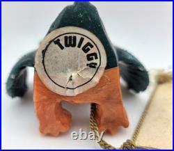 Russ Berrie Twiggy Oily Jiggler Owl 1960s Rubber Figure W Alpha Theta Booklt VTG