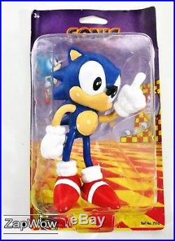 SONIC THE HEDGEHOG 1991 FLEXI-FRIEND Bendy Toy Figure 1990s SEGA Vintage Tomy