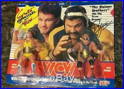 Scott & Rick Steiner WCW Action Figure 2 Pack Tag Team WWF Vintage Toys SIGNED
