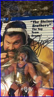 Scott & Rick Steiner WCW Action Figure 2 Pack Tag Team WWF Vintage Toys SIGNED