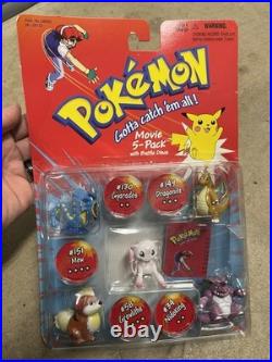 Sealed Pokémon Vintage Toys Battle Figures, Pez Candy, Flip Stickers, Bouncers