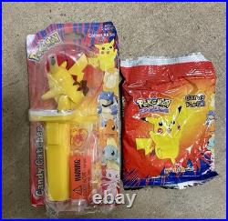 Sealed Pokémon Vintage Toys Battle Figures, Pez Candy, Flip Stickers, Bouncers