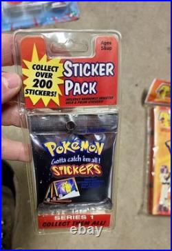 Sealed Pokémon Vintage Toys Battle Figures, Pez Candy, Flip Stickers, Bouncers